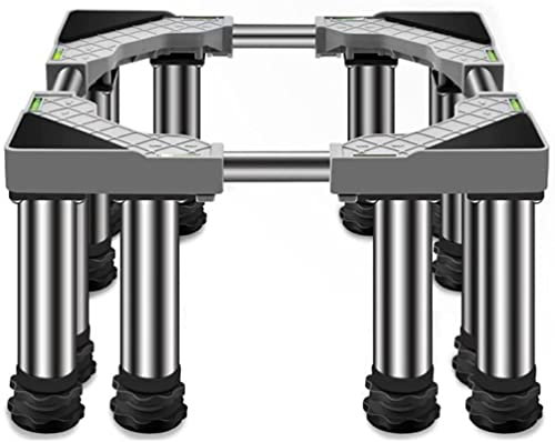 XAoSCd Unterbau Für Waschmaschine, Unterbau Für Trockner Und Kühlschrank, Standhöhe 7,9 Zoll, Verstellbarer Unterbau Für Waschmaschine, Antivibrationsmatte, Unterbau Für Klimaa,B-12 Legs