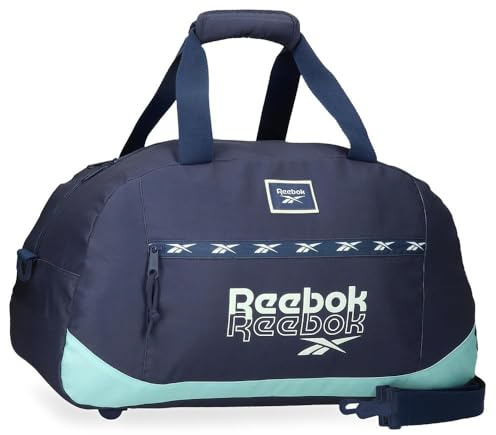 Reebok Andrew, Schulrucksack, blau-pinker Rucksack, aus Polyester, breite, ergonomische und gepolsterte Träger, mehrere Fächer, von Joumma Bags