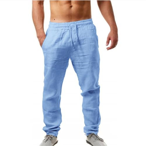 ZTFYKLIN Meine Bestellung Jogginghose Herren Baumwolle Sommer Hose Baggy Leichte Sommerjeans Gestreifte Schwarz Weiß Schlupfhosen Für Oberteile Hippie Kleidung Chino Weiße Cargohose Biker Jeans Sport