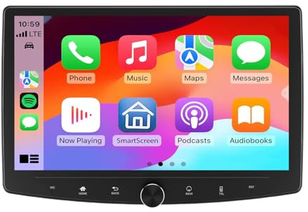 Eonon Android 13 de 10,1 Pulgadas, Doble DIN, 6+64 GB, 4G LTE, GPS, navegador, CarPlay, Android Auto, Bluetooth, WiFi, EQ, con cámara de visión Trasera autoradio para Coche UX6SK-Plus