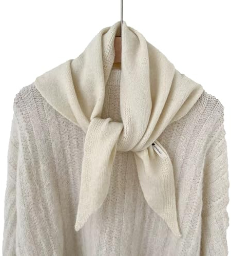 LAOYEFACAI Schal Damen Winter Schal Weicher Woll Schal Uni Dreieckstuch Halstuch Warme Strickware & Tücher Geschenke für Frauen Leichtes großes Tuch