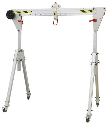 Tragbarer Portalkran (250–1000 kg), faltbar, aus Aluminiumlegierung, mit Universalrädern for optimale Mobilität(1100lb/500kg)