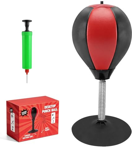 pangdapengpeng Punchingball Tisch, Boxbirne Schreibtisch mit Saugnapf und Feder, Boxsack Anti Frust für Schreibtisch, Zuhause, Büro