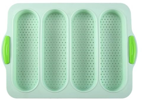 TOYANDONA Moule Silicone Antiadhésif 4 Fentes Résistant la Chaleur pour Baguettes Françaises Plateau Cuisson DIY Cuisson Four Maison Ustensile la Cuisine