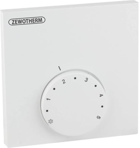 Zewotherm Raumthermostat 230 V Aufputz Analog Signalweiß (RAL 9003) - Hochwertiger Raumtemperaturregler zur Erfassung und Regelung der Gewünschten Raumtemperatur