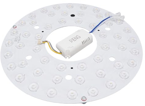 YDuupxe Panel de Repuesto de Luz para Ventilador de Techo, Módulo LED Premium de 24 W, Temperatura de Color Ajustable para Ventiladores de Techo Domésticos