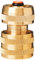 Spear & Jackson BWF6 Brass Hose Connector with Water Stop, 1/2-Inch, Bronze