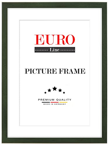 EUROLine Holz Bilderrahmen 60 x 90 cm Grün Gewischt mit Antireflex-Acrylglas für | Foto | Poster | Puzzle Rahmen