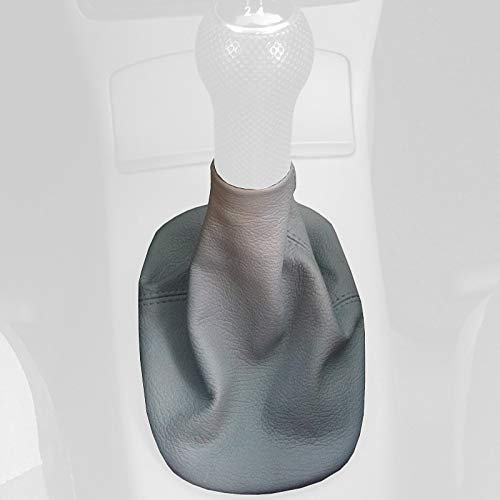 RedlineGoods Schaltsack Manschette kompatibel mit Volkswagen Lupo 1998-05. Maßgeschneidert - Nicht universell. Echtes Top Qualitat Italienisches Leder. Schwarz mit Blauem Faden
