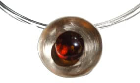 Bernsteinkette COGNAC Bernstein Anhänger NEU UNIKAT