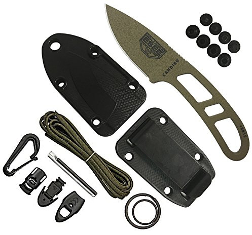 ESEE CAN-DE-KIT-E Candiru Fixed Blade Knife Dark Earth 1095 Carbon Steel Knives w/Kit