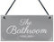RED OCEAN 'THE BATHROOM' Shabby Chic Hanging Door Sign Plaque Sign for Toilet or Bathroom The Loo Home Decor