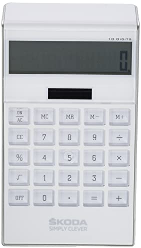 Skoda MVF18-067 Solar Taschenrechner Tischrechner, Weiß