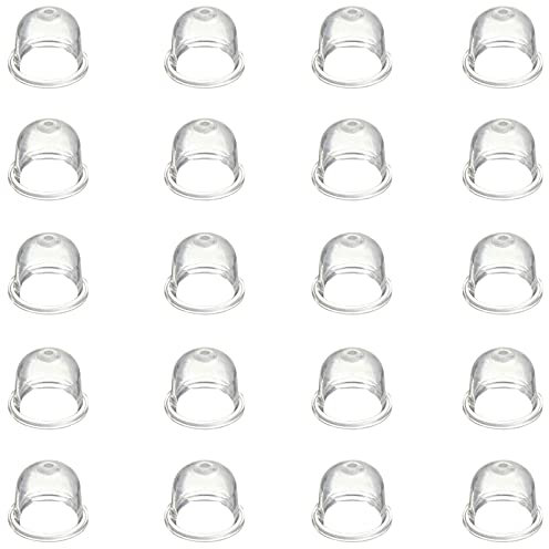 QAZAKY 20-teilige Zündkapsel Primer Pumpenkappe Pumpe Bulb Vergaser für Kettensägen-Trimmergebläse 188-14 Homelite Echo 12318140630 12318109560 Ryobi Poulan Zama Shindaiwa 7002981480 2003681670 Tanaka