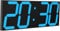 CHKOSDA Digital Wall Clock, 18 Large Wall Clock, Led Wall Clock with Countdown Timer, Calendar, Thermometer, 12/24H, Adjustable Brightness, Wall Mount/On Desktop, Corded Power(Ice Blue)