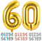 Ponmoo Luftballons Zahlen 60 Gold, Riesen Nummer 0 1 2 3 4 5 6 7 8 9 10-19 20-29 30-39 40 50 60 70 80 90 100, groß Folienballons für Hochzeit Jubiläum, Geburtstagsballons Party Dekoration