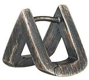 cai Herren Single Ohrring 925/- Sterling Silber 13mm oxidiert Silbergrau 274220139
