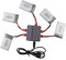 ZYGY 5PCS 3.7V 650mAh Batteries et 5 en 1 Chargeur pour SYMA X5HW X5HC RC Quadcopter Aircraft Batteries