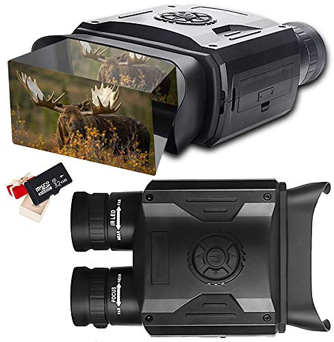 BraveKing HD Digitales Nachtsichtgerät 5 X 8 Zoom Nachtsicht 1640 ft/500M Erkennungsweite 3.5 TFT LCD Bildschirm Infrarot Wasserdichtes Fernglas Schießen Sie Eine Bilder/Videos mit 32G Speicherkarte