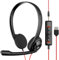 NUBWO USB Noise Cancelling Mic PC Headset, 3.5mm/USB Connectivity, Surround Sound, On-Ear Gaming Headset for Casual Gaming, E-Learning and Music
