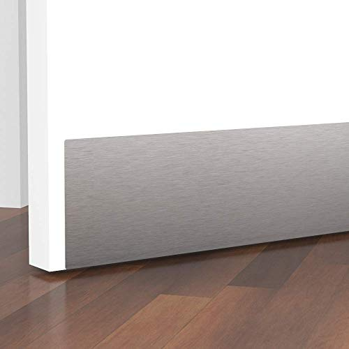 Kick Plate Brushed Stainless Steel Door Protection (Stainless Steel Countersunk Screw Fitting, 750 x 150mm)