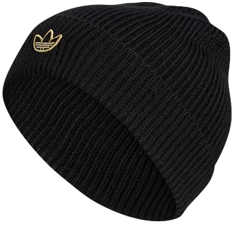 adidas Originals Women's Decadent Sport Beanie, Black/Gold Metallic, One Size