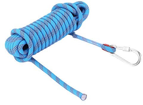 VGEBY Kletterschnur, Abseilseil Professionelle Klettergurte mit Karabiner-Kletterseilzubehör(10m)