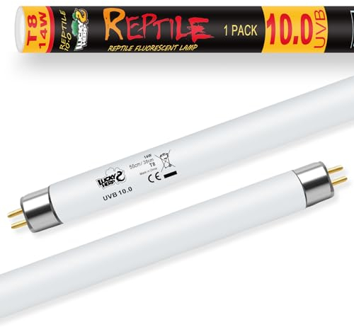 LUCKY HERP UVB Lampe Terrarium, T8 Reptilien Lampe UVA UVB 10.0 14W(38cm), UVA UVB Lampe Terrarium für Reptilien, Schildkröten, Bartagamen, Schlangen, Eidechsen und Amphibien