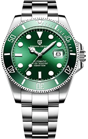 Pagani Design Business Wasserdicht Analog Automatik Uhr Edelstahl Automatik Automatik Saphirglas mit Edelstahlband