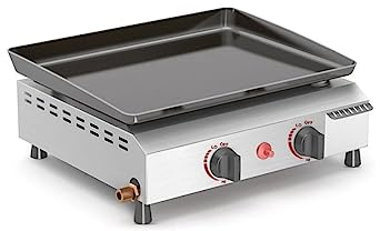 Vitrokitchen Plancha de Gas PG220IB 2 Quemadores