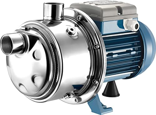 FORAS PLUS selbstsaugende Pumpe P5A-150/5 aus Edelstahl, made in Italy, Dauerbetrieb, 230V, 1.1 kW, Förderleistung 140L/min, Druck 57 m