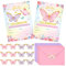 Sepamoon 24 Pack Butterfly Birthday Party Invitations with Envelopes Girls Floral Butterfly Invitation Cards Stickers Birthday Invitations Cards for Girls Party Baby Shower Wedding Decor(Pink)