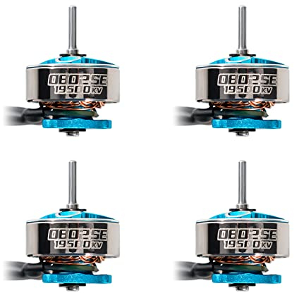 BETAFPV 4pcs 0802SE 19500KV 1S Brushless Motor Ultralight Weight 1S FPV RC Motor Compatible for 65/75mm 1S Brushless Racing Whoop Drone Quadcopter like Meteor Series FPV Drones-Iceblue