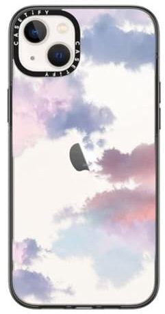 CASETiFY Compact iPhone 14 Plus Case [2X Military Grade Drop Tested / 4ft Drop Protection] - Clouds - Clear Black