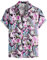 LucMatton Men's Casual Linen Breathable Short Sleeve Button up Shirt Summer Rose Floral Hawaiian Beach Tops Pink XX-Large