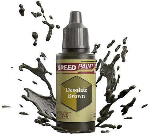 The Army Painter Speedpaint Desolate Brown 2.0, Single Modellbau Acrylfarbe 18ml Einschichtige Lackierlösung Für Fantasy Tabletop Miniatures Like Warhammer 40k Figuren und DnD Miniatures