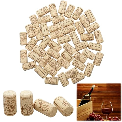 50 PCS Bouchon Liege Bouteille Vin (4 x 2,1 cm), Bouchon en Liège Naturel Bouchon Liege Conique, Bouchons de Liège pour les Bouteilles de Vin|Bricolage DIY