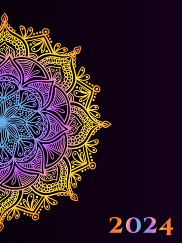 Tagesplaner A4 2024 1 Tag 1 Seite: Buchkalender XXL, 12 Monate, Terminplaner mit Uhrzeit, Zusätzlich zu Feiertagen, To do, wichtigen Notizen