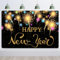 Silvester Deko 2025 Neujahrs Banner,180x110cm Extra Große Happy New Year Banner,2025 Neujahrs Hintergrund Banner,Neujahrsdeko Silvester Party deko