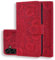 Vkooer Cover per Samsung Galaxy A15 5G/ A15 4G Custodia Libro Flip Protettiva Caso Premium PU Pelle Portafoglio Case con Kickstand e Porta Carte per Galaxy A15 Smartphone - Rosso