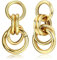 Dochais Gold statement Ohrringe, Goldene Knoten Ohrringe 925 Silber Hypoallergene Gold Ohrringe chunky Tropfenohrringe Geometrische Ohrringe Gold Schmuck für Damen Frauen