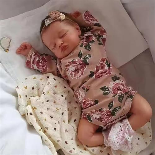 Anano 20 Reborn Baby Puppen Rosalie Realistische Neugeborene Baby Puppen Weiche Gewichtete Tuch Körper Geburtstagsgeschenk Für Kinder Alter 3+