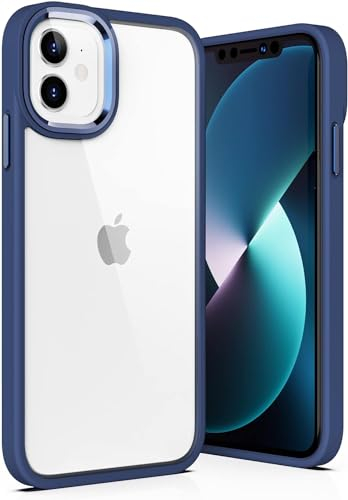 ULAK for iPhone 12/12 Pro Case Clear, [Anti-Yellow] Heavy Duty Protection Transparent Shockproof Rugged Cover Soft TPU Hard Bumper Protective Phone Case for iPhone 12 / iPhone 12 Pro 6.1 - Blue