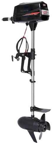 Außenbordmotor Elektrischer 7 PS 1800W Brushless Motor Außenborder Motor Fischerboot Pinnensteuerung 48V Bootsmotor Outboard Motor aussenborder 360° gedreht werden schiffsmotor motorboot verstellbare