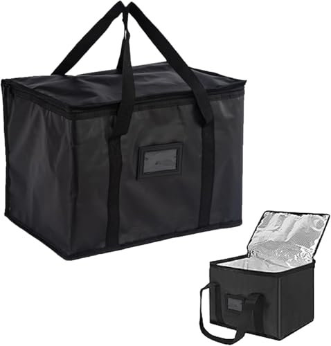 BRITECO Large Food Delivery Bag, Insulated Thermal Bag - Keep Food Hot or Cold - 43 * 30 * 31 cm, 40 liters Capacity - Ideal for Catering and Takeout - Reusable