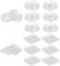 sourcing map 16 Pcs Carpet Protectors Spiked Caster Cups 1.89 Round and Square Spiked Furniture Cup Furniture Carpet Protectors for Furniture Legs Table Chair Sofa