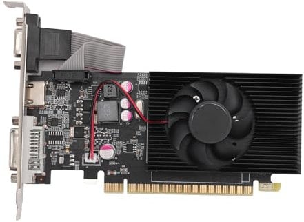 Enlybee GT730 4GB GDDR3 128Bit PCIe 2.0 16X Graphics Card, Compatible with Windows 10 11, High Performance Gaming Card with Independent Cooling Fan, Up to 2560x1600 Resolution