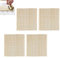 Tapis à Sushi,Sushi Roll Mat Bamboo Naturel,Plateau à Sushi Réutilisable en Bambou,Tapis à Sushi Lavable,Outils pour Faire des Sushis,Tapis à Sushi en Bambou 24 x 24cm 4 Pièces Tokaneit