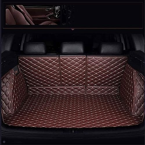 LeLeD Allwetter schützen Auto Kofferraum Matte für BMW X5 E70 2008-2013(5seats),Leder Kofferraum Schutz Matte teppiche fracht tablett,F-Coffee