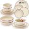 SÄNGER Bombay Beach | Geschirrset 16 teilig, Steingut Geschirr 4 Personen, 4x Speiseteller 4x Dessertteller 4x Schalen 4x Pastateller, Teller Set modern | VALUE COLLECTION